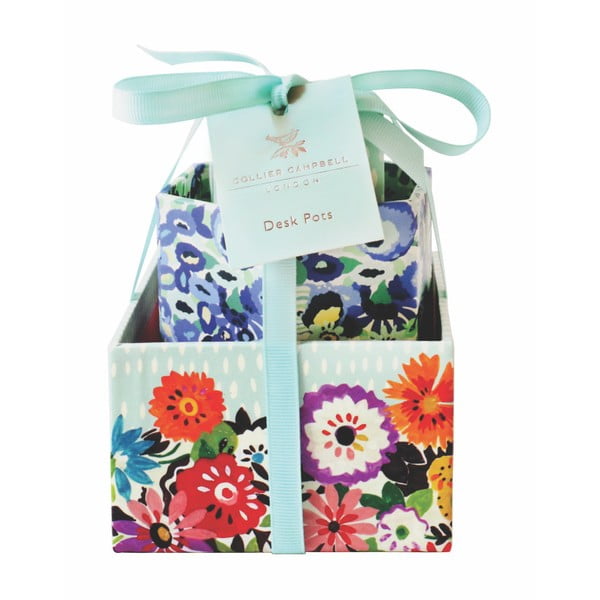 Zestaw 3 pudełek Portico Designs Bleu Floral
