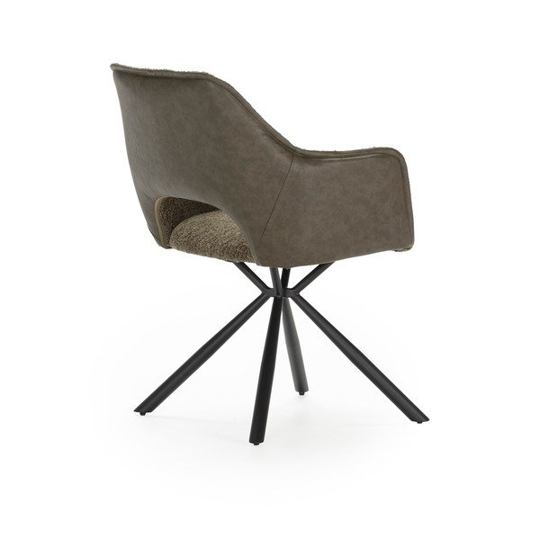 Zielone tapicerowane fotele jadalniane zestaw z podłokietnikami 2 szt. Mariel – Marckeric-image-3