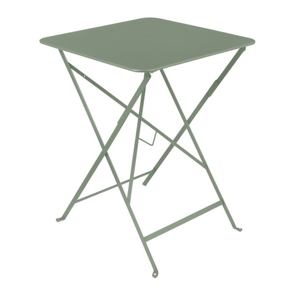 Szarozielony stolik ogrodowy Fermob Bistro, 57x57 cm