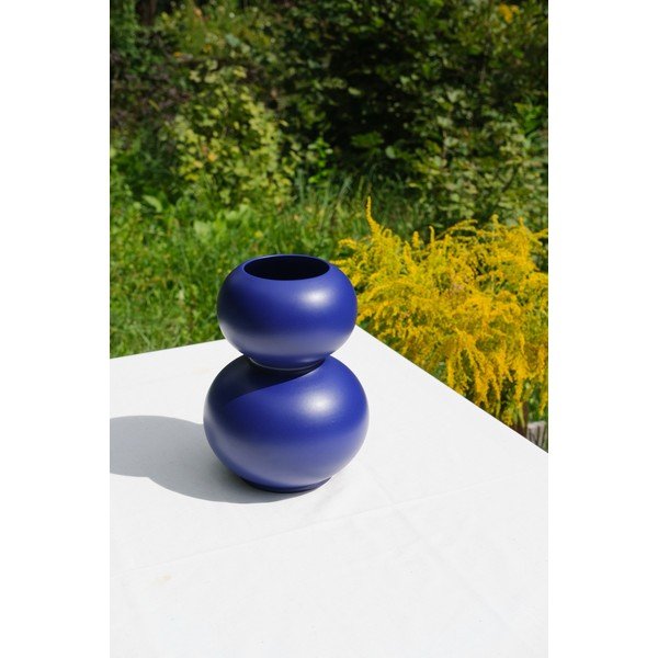 Ciemnoniebieski ceramiczny wazon (wysokość 36 cm) Tuga – noo.ma-image-1