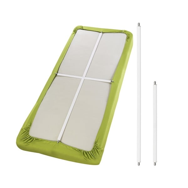 Białe napinacze do prześcieradła zestaw 2 szt. 2,5x100 cm – Maximex