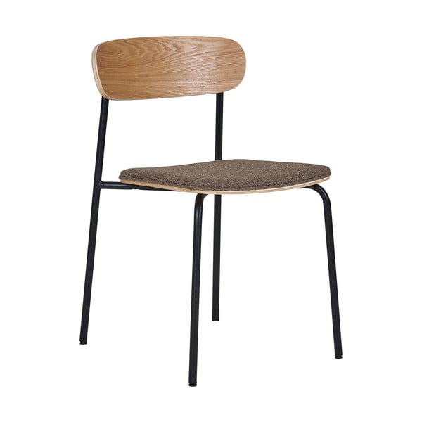 Czarne/brązowe krzesło sztaplowane w dekorze jesionu Estepona – House Nordic