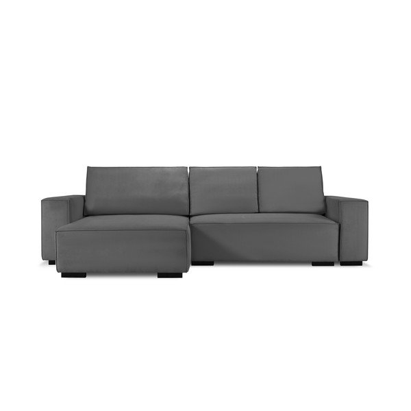 Ciemnoszary sztruksowy rozkładany narożnik Mazzini Sofas Azalea-image-2