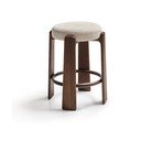 Hoker w kolorze beżowo-ciemnonaturalnym z litego drewna jesionowego (wysokość siedziska 65 cm) Granite – Kave Home