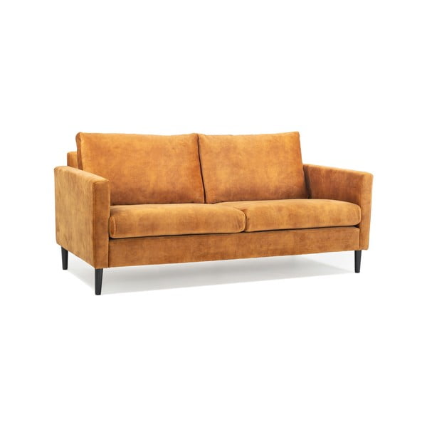 Żółta sofa z aksamitnym obiciem Scandic Adagio, szer. 153 cm-image-2
