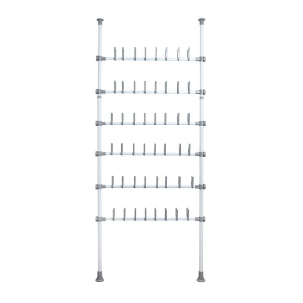 Biały metalowy teleskopowy regał na buty Herkules – Wenko-image-1