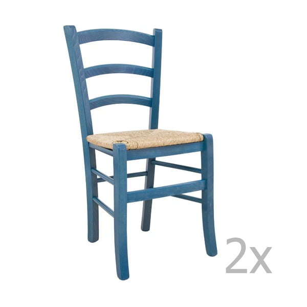 Zestaw 2 krzeseł Castagnetti Lavagna, niebieskie