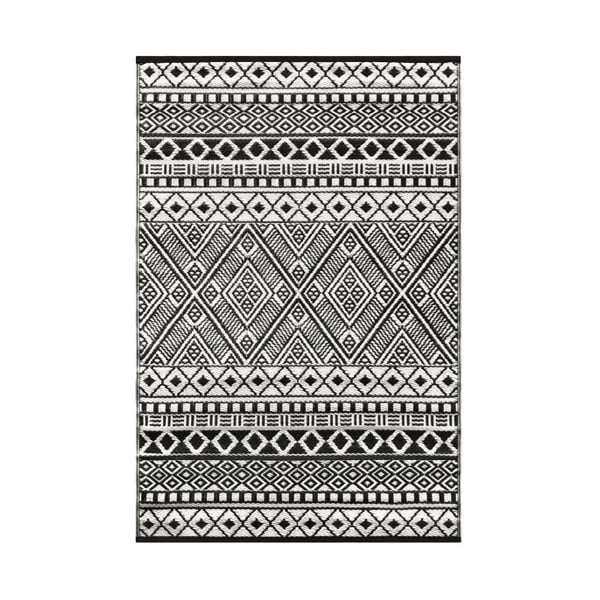 Czarno-biały dwustronny dywan zewnętrzny Green Decore Hanna, 120x180 cm