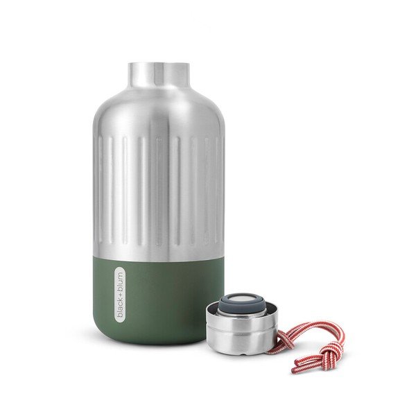 Butelka termiczna ze stali nierdzewnej w kolorze srebra 650 ml Explorer – Black + Blum-image-3
