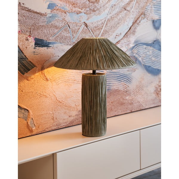 Lampa stołowa w kolorze khaki (wys. 41 cm) Samse – Kave Home-image-1