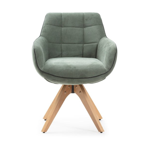 Zielone tapicerowane fotele jadalniane zestaw z podłokietnikami 2 szt. Donatelo – Marckeric-image-2