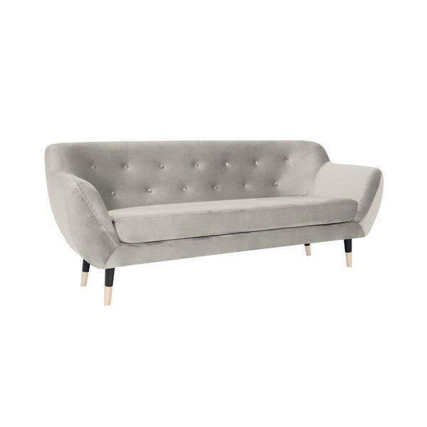 Kremowa sofa z czarnymi nogami Mazzini Sofas Amelie, 188 cm-image-2