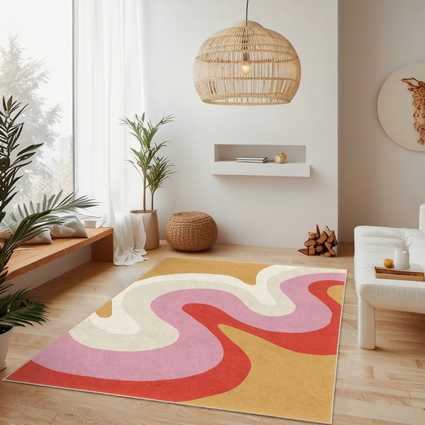 Żółto-różowy chodnik odpowiedni do prania 80x200 cm Raspberry Creamsicle – Mila Home-image-2
