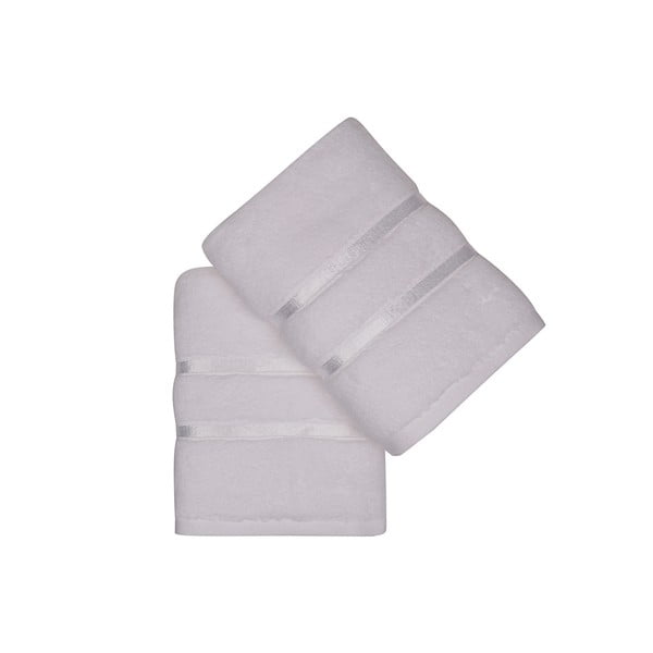 Zestaw 2 białych bawełnianych ręczników Foutastic Dolce, 50x90 cm-image-3