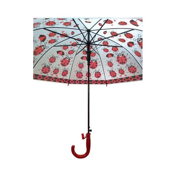 Dziecięcy przezroczysty parasol z czerwonymi detalami Birdcage Ladybird, ⌀ 82 cm-image-2