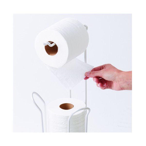 Biały stalowy stojak na papier toaletowy Classico – iDesign-image-1