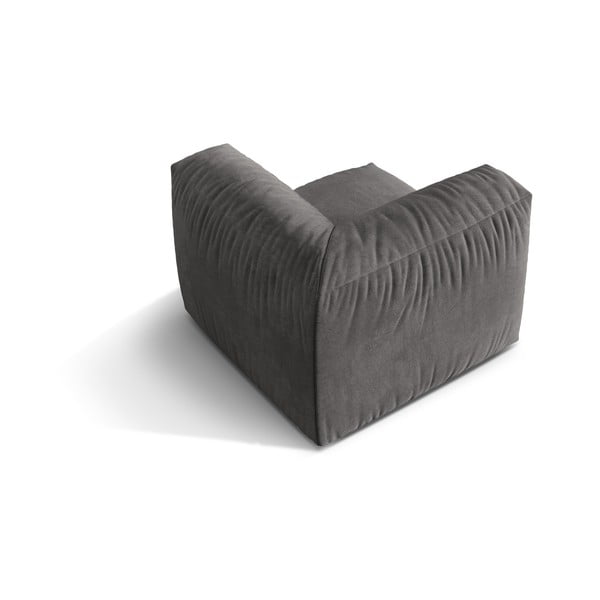 Szary aksamitny moduł sofy (strona zmienna) Martina – Micadoni -image-2