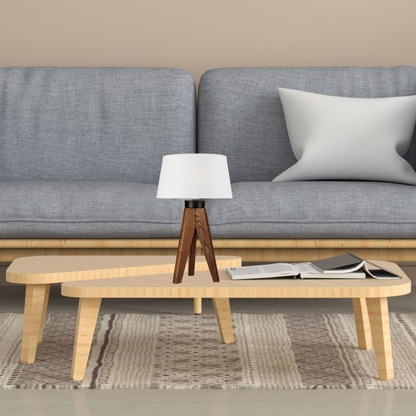 Biała lampa stołowa − LAMKUR-image-3