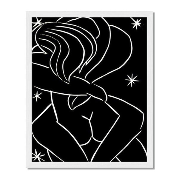 Obraz w ramie Liv Corday Scandi Starry Night, 40x50 cm