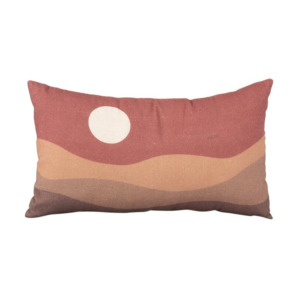 Brązowo-czerwona bawełniana poduszka PT LIVING Clay Sunset, 50x30 cm