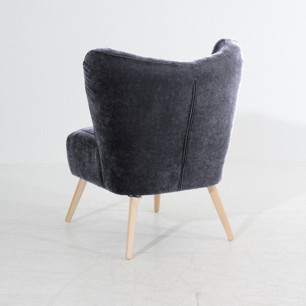 Antracytowy fotel Max Winzer Sari Velur-image-3