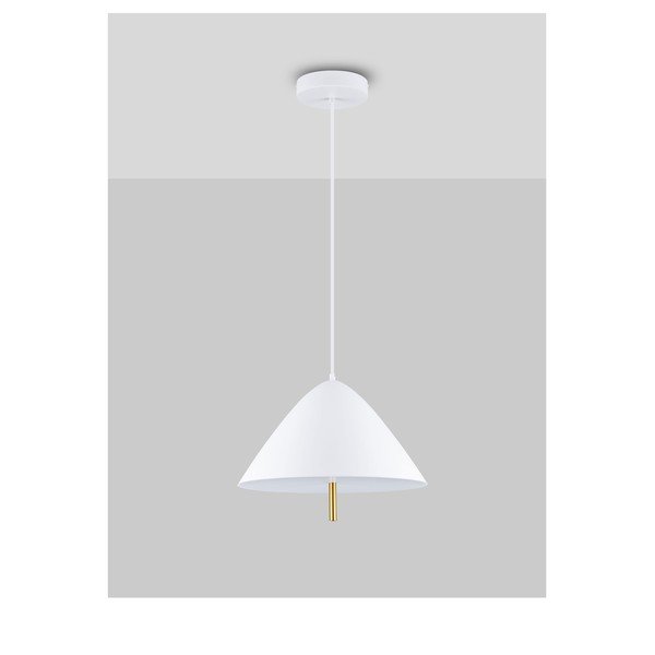 Biała metalowa lampa wisząca LED z metalowym kloszem ø 40 cm Oros – Nova Luce-image-3