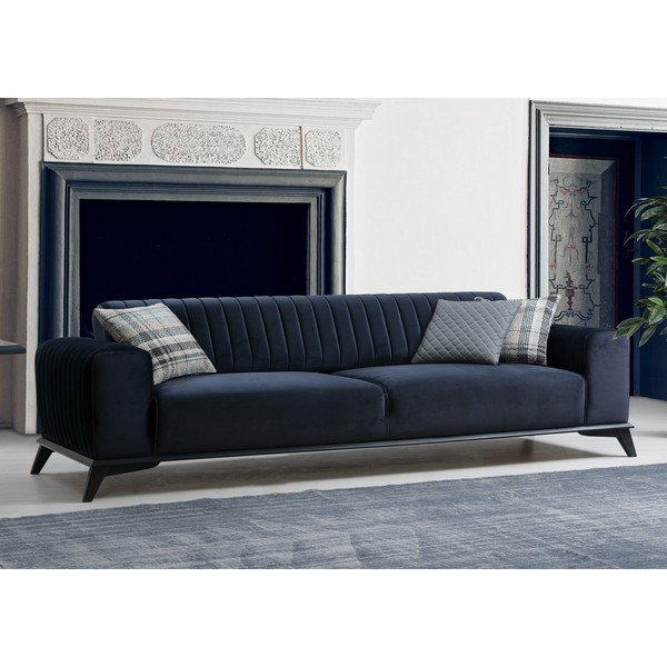 Ciemnoniebieska sofa 220 cm Lisa – Balcab Home-image-4
