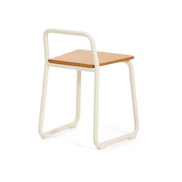 Beżowe metalowe krzesło dziecięce Tinn – Kave Home-image-4