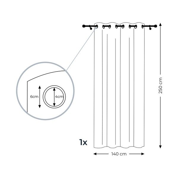 Różowa zasłona AmeliaHome Molisa Eyelets, 140x250 cm-image-3