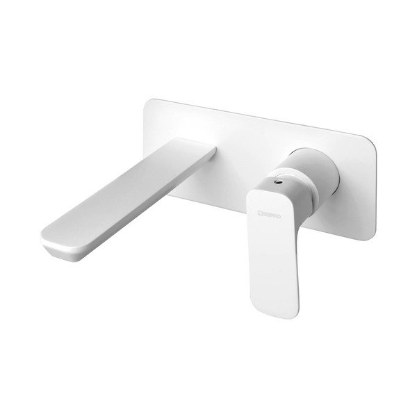 Biała bateria umywalkowa podtynkowa (1 otwór) Spy – Sapho