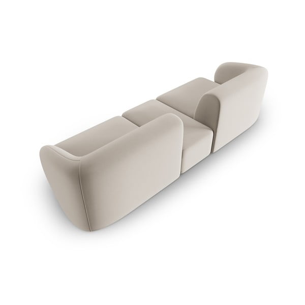 Beżowa aksamitna sofa 246 cm Paolo – Milo Casa-image-3