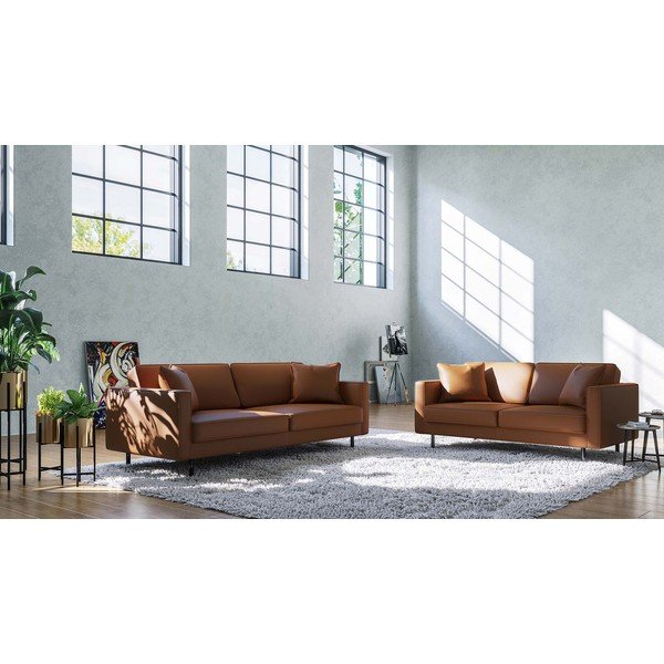 Koniakowa skórzana sofa 207 cm Kobo – MESONICA-image-3