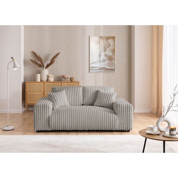 Jasnoszara sztruksowa sofa 178 cm Justin – Ropez-image-1