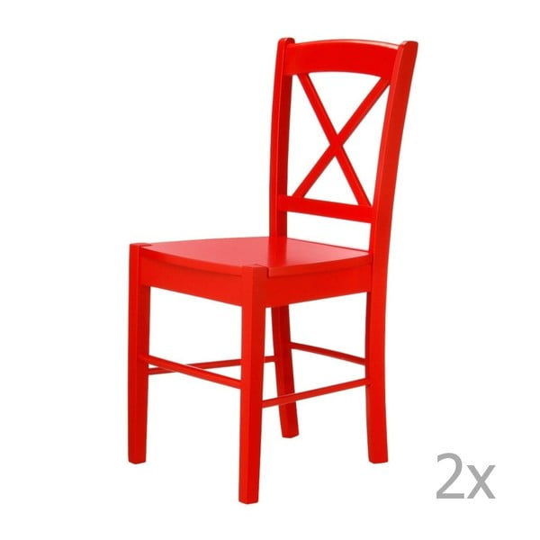 Zestaw 2 czerwonych krzeseł 13Casa Kaos