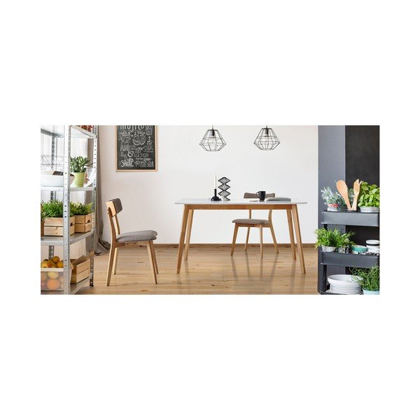 Zestaw 2 jasnoszarych krzeseł sømcasa Anais-image-4