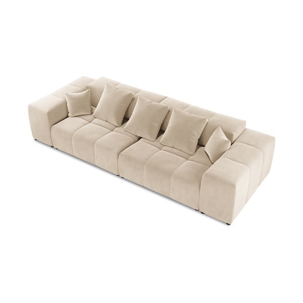 Beżowa aksamitna sofa 320 cm Rome Velvet – Cosmopolitan Design-image-3