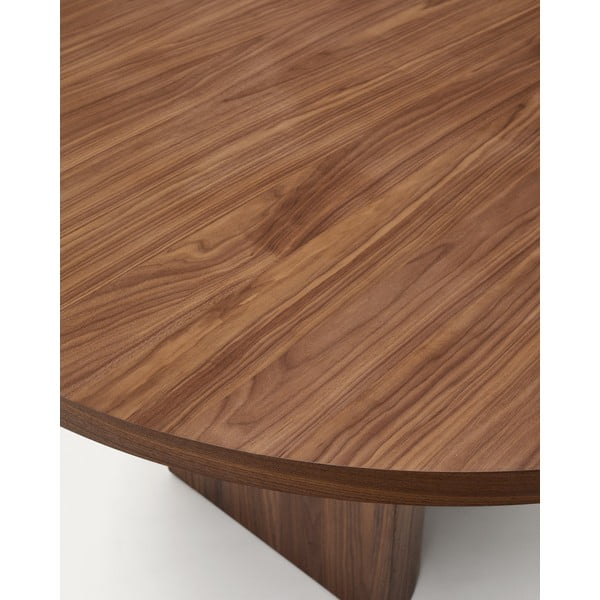 Brązowy okrągły stół w dekorze orzecha ø 150 cm Nealy – Kave Home-image-4