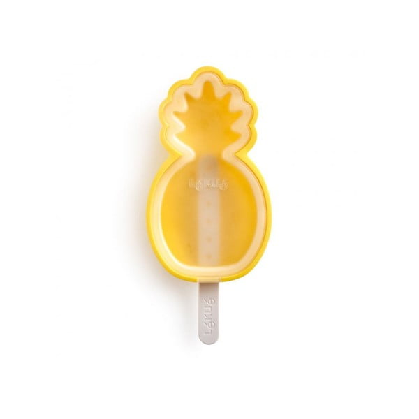 Żółta silikonowa forma do lodów w kształcie ananasa Lékué