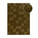 Wełniany dywan tkany ręcznie w kolorze khaki 120x170 cm Checkerboard – Flair Rugs
