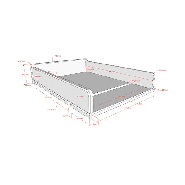 Biały przewijak z litego drewna bukowego Forrest – Vipack-image-2