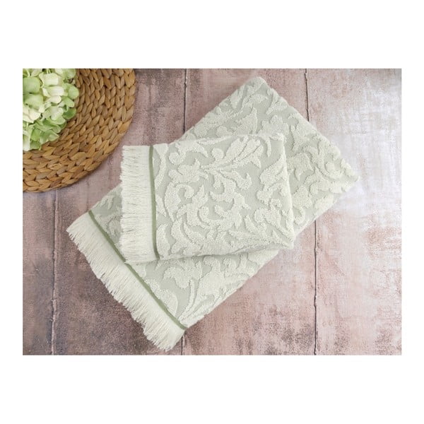 Zestaw 2 zielonych ręczników Irya Home Royal, 50x90 cm