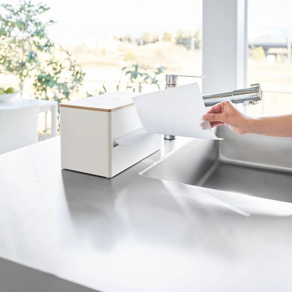 Biały metalowy stojak na ręczniki papierowe Rin – YAMAZAKI-image-4