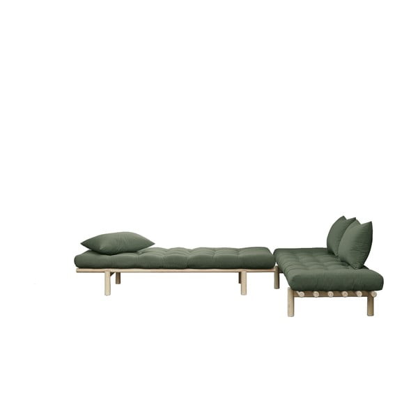 Sofa z zielonym obiciem Karup Design Pace Natural/Olive Green-image-4