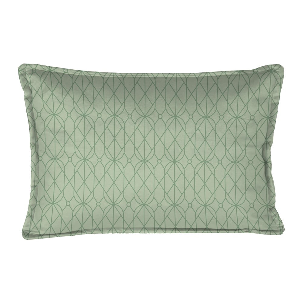 Zielona poduszka dekoracyjna Velvet Atelier Art Deco, 50x35 cm