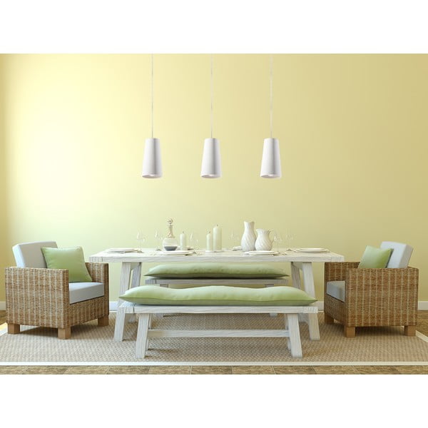 Biała ceramiczna lampa wisząca Sollux Armica-image-3