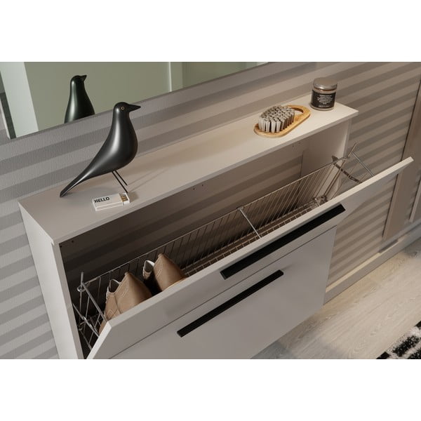 Szarobeżowa wisząca szafka na buty Utah – Germania-image-1