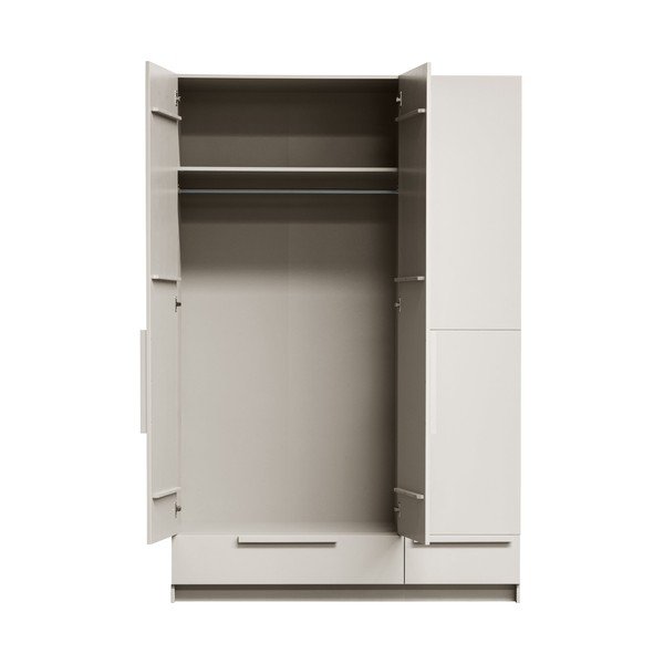 Kremowa szafa modułowa z litego drewna sosnowego 142x215 cm Pure – WOOOD-image-2