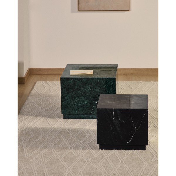 Marmurowy stolik 50x50 cm Sorein – Kave Home-image-1