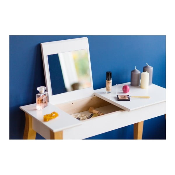 Jasnoturkusowa toaletka z lustrem Ragaba Dressing Table, dł. 85 cm-image-2