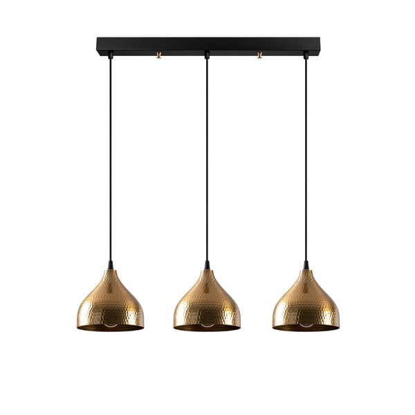 Lampa wisząca w kolorze złota z metalowym kloszem Tattoo – Opviq lights